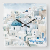 Horloge Carrée Mykonos Grèce (Recto)