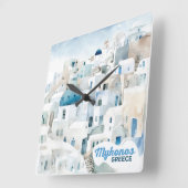 Horloge Carrée Mykonos Grèce (Angle)