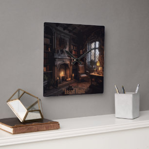 Horloge Carrée Mystérieuse Cabine De Bord De Mer