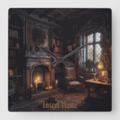 Horloge Carrée Mystérieuse Cabine De Bord De Mer (Recto)