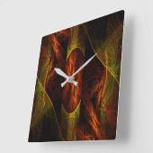 Horloge Carrée Mystique Jungle Abstract Art Square (Angle)