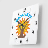 Horloge Carrée Namaste (Angle)