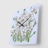 Horloge Carrée Narcisse (Angle)