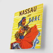 Horloge Carrée Nassau Jet (Angle)