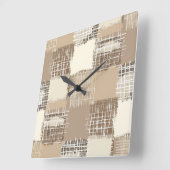 Horloge Carrée Natural Boho Wall Clock (Angle)