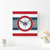 Horloge Carrée Nautical design (Maison)