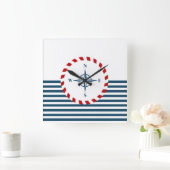 Horloge Carrée Nautical design (Maison)