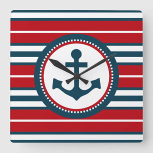 Horloge Carrée Nautical design