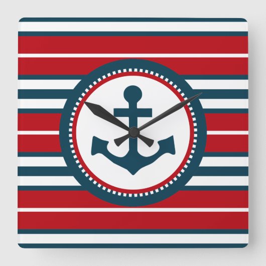 Horloge Carrée Nautical design (Recto)