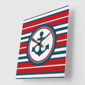 Horloge Carrée Nautical design (Angle)