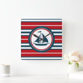 Horloge Carrée Nautical design (Maison)