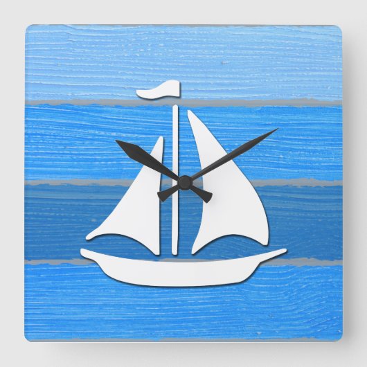 Horloge Carrée Nautical themed design (Recto)