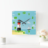 Horloge Carrée Navire  (Maison)