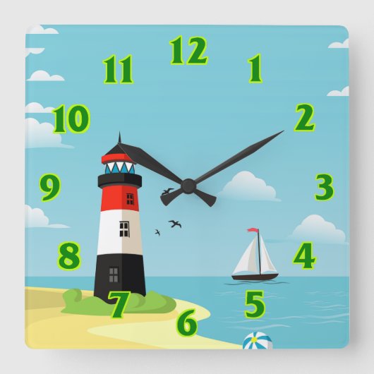 Horloge Carrée Navire  (Recto)