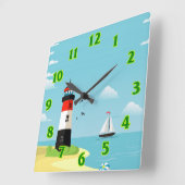 Horloge Carrée Navire  (Angle)