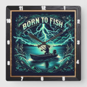 Horloge Carrée Né à Fish (Recto)