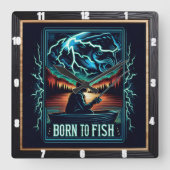 Horloge Carrée Né à Fish Fishing Adventure (Recto)