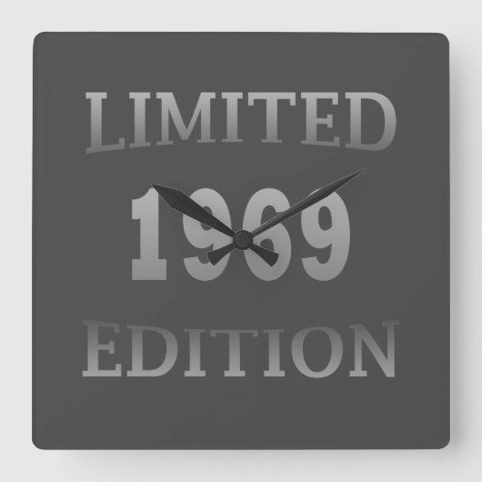 Horloge Carrée né en 1969 anniversaire vintage (Recto)