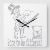 Horloge Carrée né être différent (Recto)