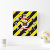 Horloge Carrée Ne pas ouvrir avant Noël (Maison)