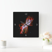 Horloge Carrée Nébuleuse papillon en Scorpie Constellation (Maison)