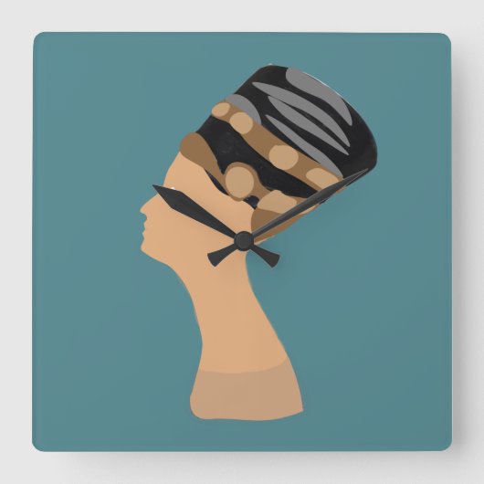 Horloge Carrée Nefertiti, reine d'Égypte (Recto)