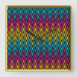 Horloge Carrée Neon Bright mode tendance design coloré 8