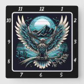 Horloge Carrée Neon Eagle Skyflare (Recto)