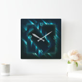Horloge Carrée Neon flash supernova moderne (Maison)