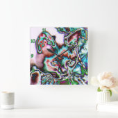 Horloge Carrée Neon Kitty (Maison)