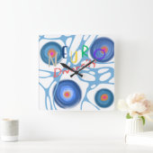 Horloge Carrée Neuro Autisme Aspergers (Maison)