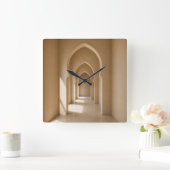 Horloge Carrée Neutral Beige Wall Decor (Maison)