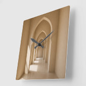 Horloge Carrée Neutral Beige Wall Decor (Angle)