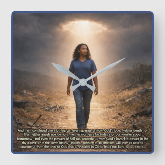 Horloge Carrée Never separated from God