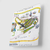 Horloge Carrée New Amsterdam Map, 1661 (Angle)