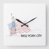 New York - Drapeau de la Statue de la Liberté USA