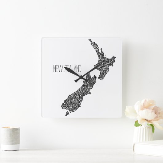 Horloge Carrée New Zealand (Maison)