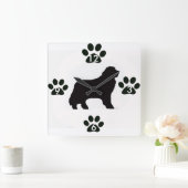 Horloge Carrée Newfoundland Dog Clock (Maison)