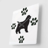 Horloge Carrée Newfoundland Dog Clock (Angle)
