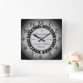 Horloge Carrée N'importe quelle année Anniversaire Silver Look (Maison)