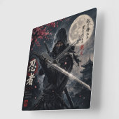 HORLOGE CARRÉE NINJA (Angle)
