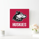 Horloge Carrée NIU Huskies en détresse (Maison)