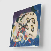 Horloge Carrée NOCTURNE AVEC MASQUES / Mascarade vénitienne Art D (Angle)