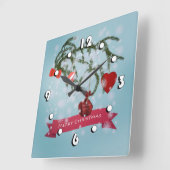 Horloge Carrée Noël (Angle)
