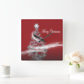 Horloge Carrée Noël à feuillage persistant arbre de Noël (Maison)