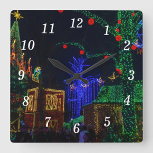 Horloge Carrée Noël À L'Horloge Du Mur De Midtown