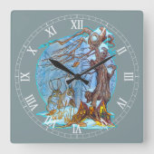 Horloge Carrée Noël à l'horloge murale acrylique Elf Hall (Recto)