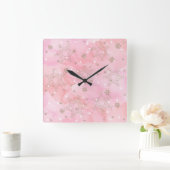 Horloge Carrée Noël Art déco (Maison)