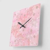 Horloge Carrée Noël Art déco (Angle)