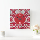 Horloge Carrée Noël confit (Maison)